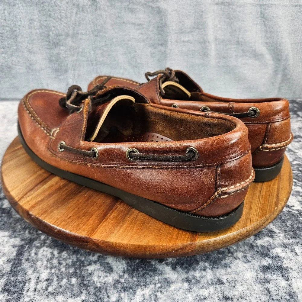 L.L.Bean Boat Shoes Mens Size 10.5 D Brown Casco Bay Moc Slip On Loafer 233933